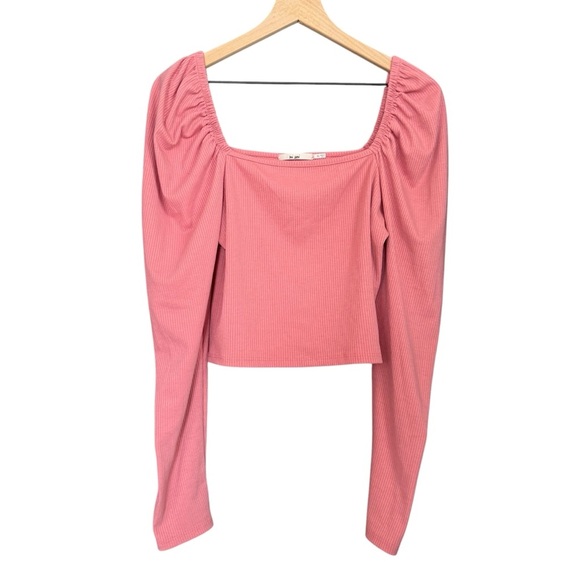 Mi Ami (Francesca’s Collections) bubble sleeve cropped top - Picture 1 of 5
